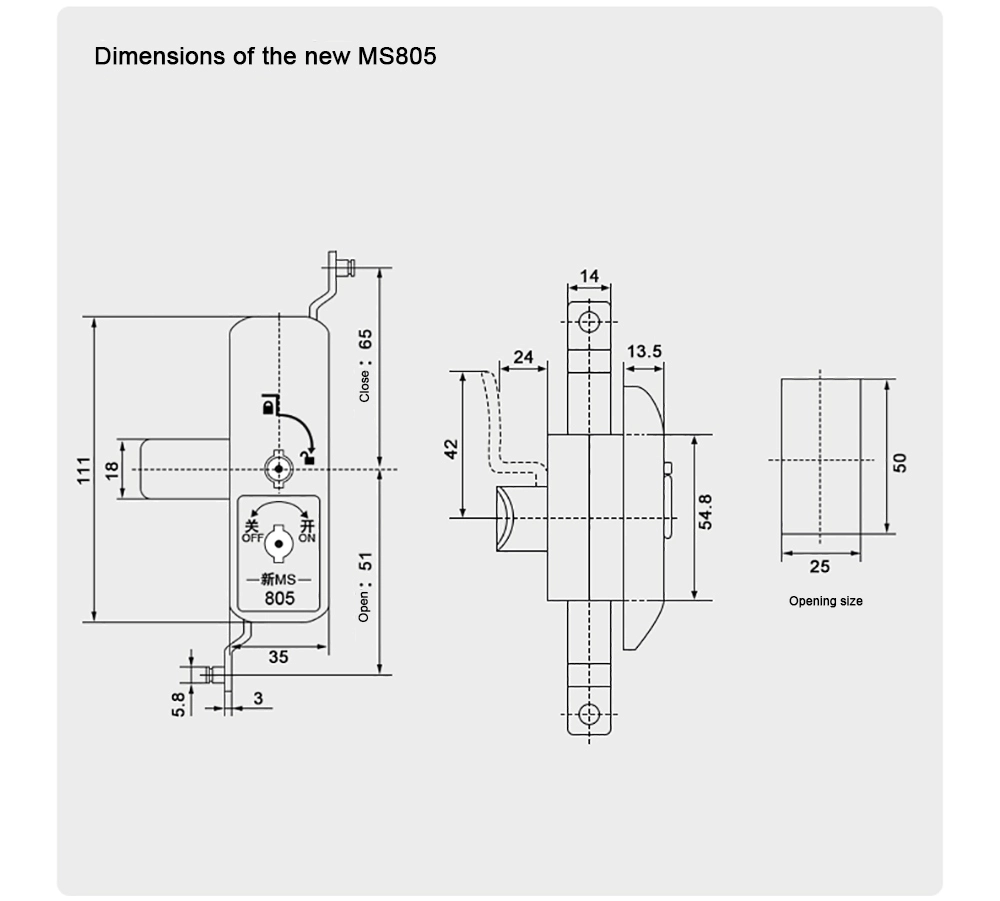Control Cabinet Door Lock